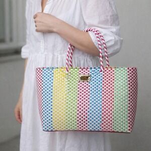NEW Lilly Pulitzer Tote Bag All-weather Woven Recycled Plastic #0556